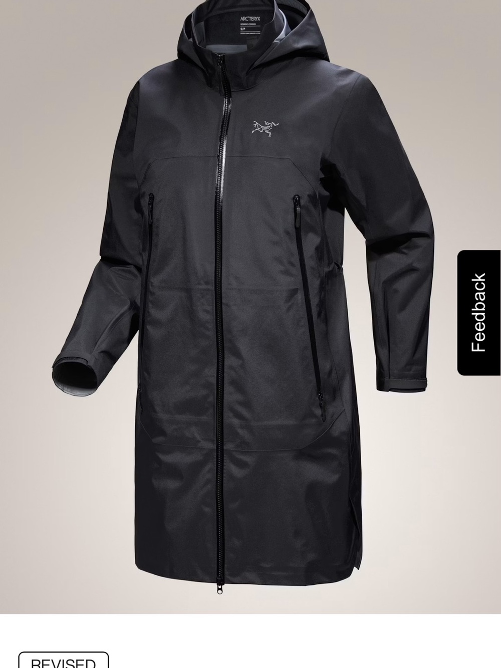 Arc'teryx BETA COAT - Women's Black Hooded Long Rain Jacket BNWT - Picture 5 of 6